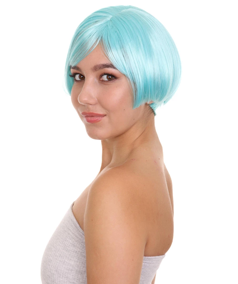 HPO Women's Anime Manga Womens Wig | Blue Cosplay TV/Movie Wigs | Premium Breathable Capless Cap 4 HPO Women's Anime Manga Womens Wig | Blue Cosplay TV/Movie Wigs | Premium Breathable Capless Cap