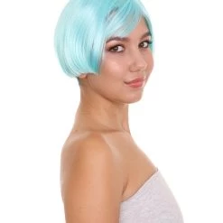 HPO Women's Anime Manga Womens Wig | Blue Cosplay TV/Movie Wigs | Premium Breathable Capless Cap 16 HPO Women's Anime Manga Womens Wig | Blue Cosplay TV/Movie Wigs | Premium Breathable Capless Cap