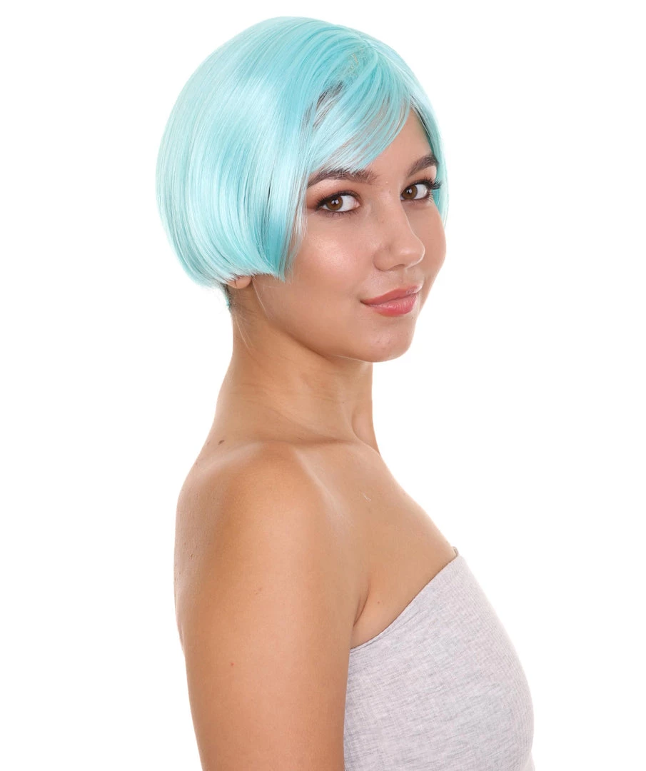 HPO Women's Anime Manga Womens Wig | Blue Cosplay TV/Movie Wigs | Premium Breathable Capless Cap 7 HPO Women's Anime Manga Womens Wig | Blue Cosplay TV/Movie Wigs | Premium Breathable Capless Cap