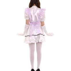 HPO Adult Women's Anime Cosplay French Maid Fancy Uniform Costume | Light Purple Cosplay Costume