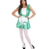 HPO Adult Women's Naught French Maid Uniform Costume | Green Cosplay Costume
