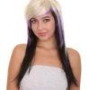 HPO Long Spiky Vampire Womens Wig | TriColor Horror Ghostly Halloween Wig | Premium Breathable Capless Cap