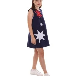 FLAGWIGS Child's Girl Patriotic Celebratory Australian Flag Troll Dress Costume | Patriotic Cosplay Costume 8 FLAGWIGS Child's Girl Patriotic Celebratory Australian Flag Troll Dress Costume | Patriotic Cosplay Costume
