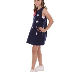 FLAGWIGS Child's Girl Patriotic Celebratory Australian Flag Troll Dress Costume | Patriotic Cosplay Costume