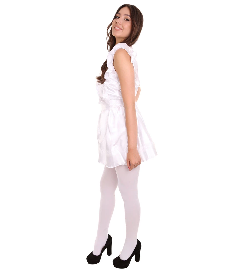 HPO Adult Women's Naught French Maid Uniform Costume | Light Blue Cosplay Costume 3 HPO Adult Women's Naught French Maid Uniform Costume | Light Blue Cosplay Costume