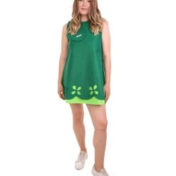 HPO Adult Women's Princess Dress Holiday Costume | Green Christmas Costume