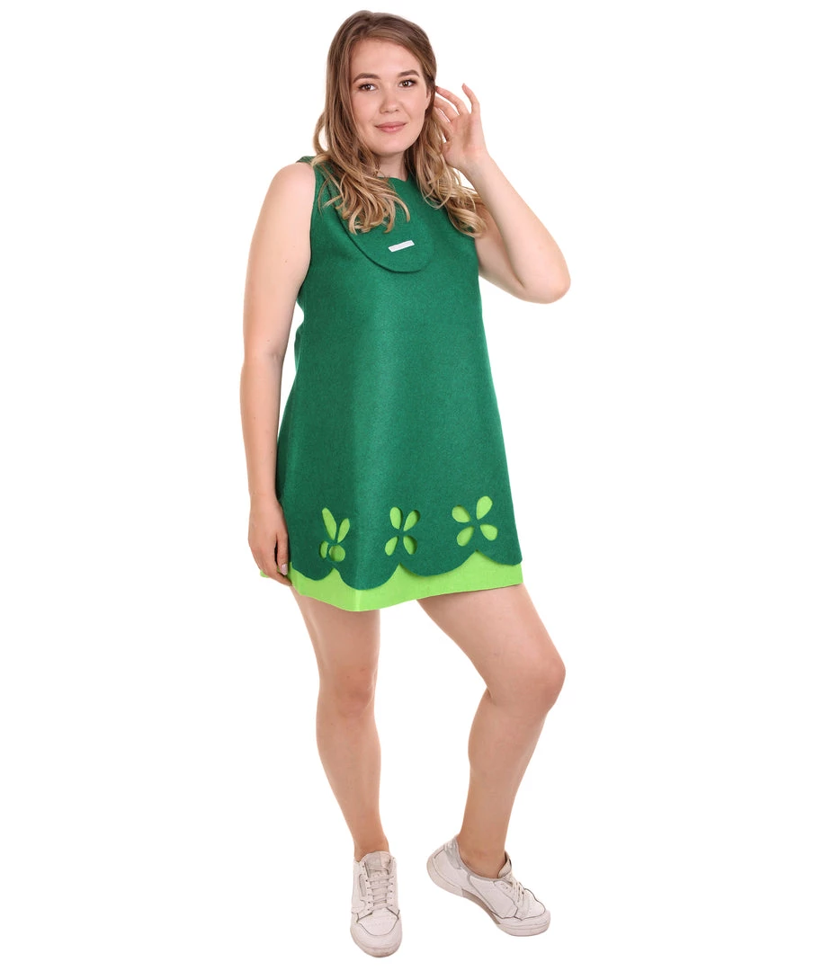 HPO Adult Women's Princess Dress Holiday Costume | Green Christmas Costume 6 HPO Adult Women's Princess Dress Holiday Costume | Green Christmas Costume