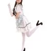 HPO Adult Women's Anime Cosplay French Maid Fancy Uniform Costume | Silver Cosplay Costume