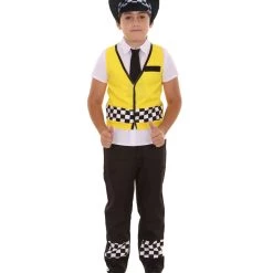 HPO Child's Cop Costume | Yellow And Black Cosplay Costume