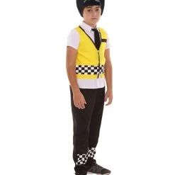 HPO Child's Cop Costume | Yellow And Black Cosplay Costume 8 HPO Child's Cop Costume | Yellow And Black Cosplay Costume