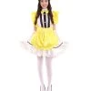 HPO Adult Women's Anime Cosplay French Maid Fancy Uniform Costume | Yellow Cosplay Costume