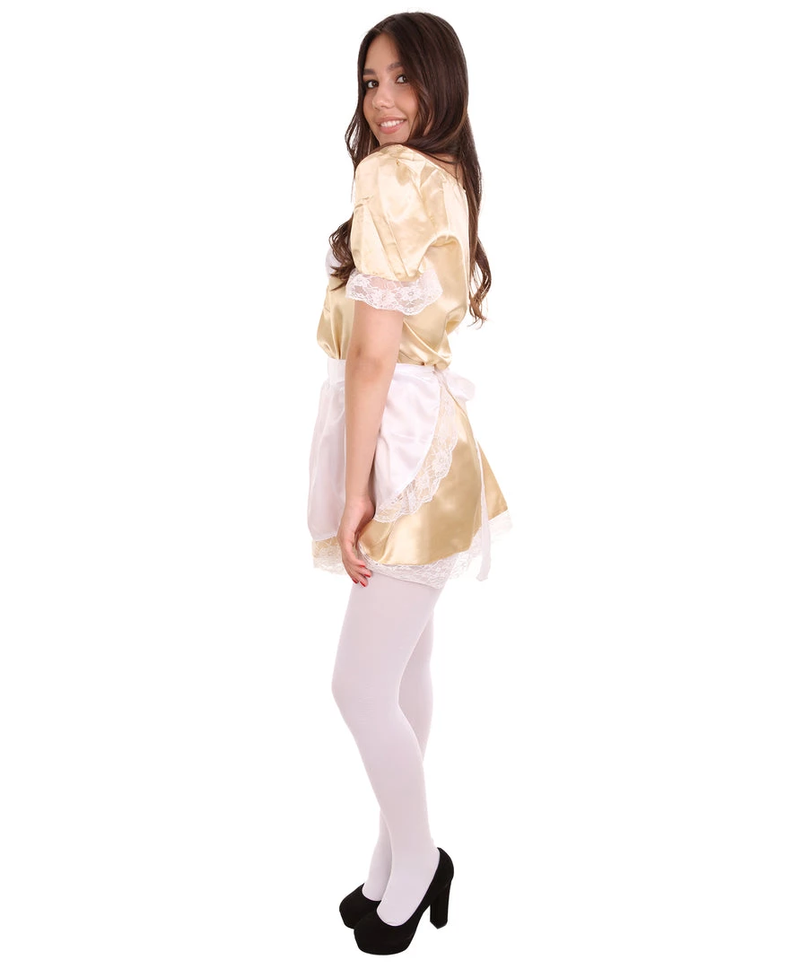 HPO Adult Women's Traditional Maid Uniform Costume | Gold Cosplay Costume 4 HPO Adult Women's Traditional Maid Uniform Costume | Gold Cosplay Costume