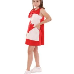 FLAGWIGS Child's Girl Canada Flag Troll Dress Costume | Patriotic Cosplay Costume Kids