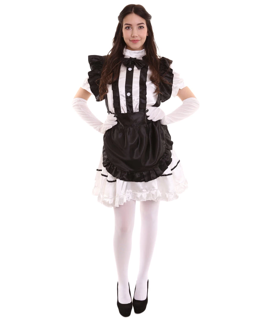 HPO Adult Women's Anime Cosplay French Maid Fancy Uniform Costume | Black Cosplay Costume 2 HPO Adult Women's Anime Cosplay French Maid Fancy Uniform Costume | Black Cosplay Costume