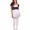 HPO Adult Women's Traditional Maid Uniform Costume | Black Cosplay Costume