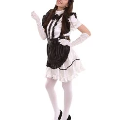HPO Adult Women's Anime Cosplay French Maid Fancy Uniform Costume | Black Cosplay Costume 11 HPO Adult Women's Anime Cosplay French Maid Fancy Uniform Costume | Black Cosplay Costume