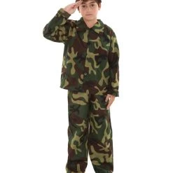 HPO Kids Child's Army Soldier Costume | Multi Cosplay Costume