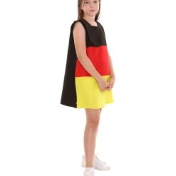 FLAGWIGS Child's Girl Patriotic Celebratory German Flag Troll Dress Costume | Tri Color Cosplay Costume 10 FLAGWIGS Child's Girl Patriotic Celebratory German Flag Troll Dress Costume | Tri Color Cosplay Costume