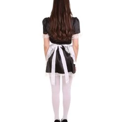 HPO Adult Women's Traditional Maid Uniform Costume | Black Cosplay Costume