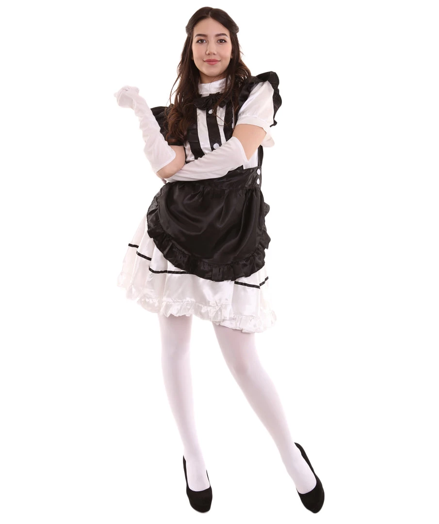 HPO Adult Women's Anime Cosplay French Maid Fancy Uniform Costume | Black Cosplay Costume 1 HPO Adult Women's Anime Cosplay French Maid Fancy Uniform Costume | Black Cosplay Costume