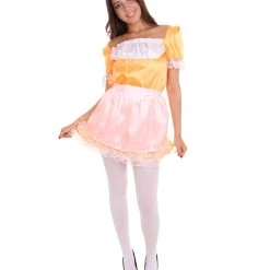 HPO Adult Women's Traditional Maid Uniform Costume | Orange Cosplay Costume