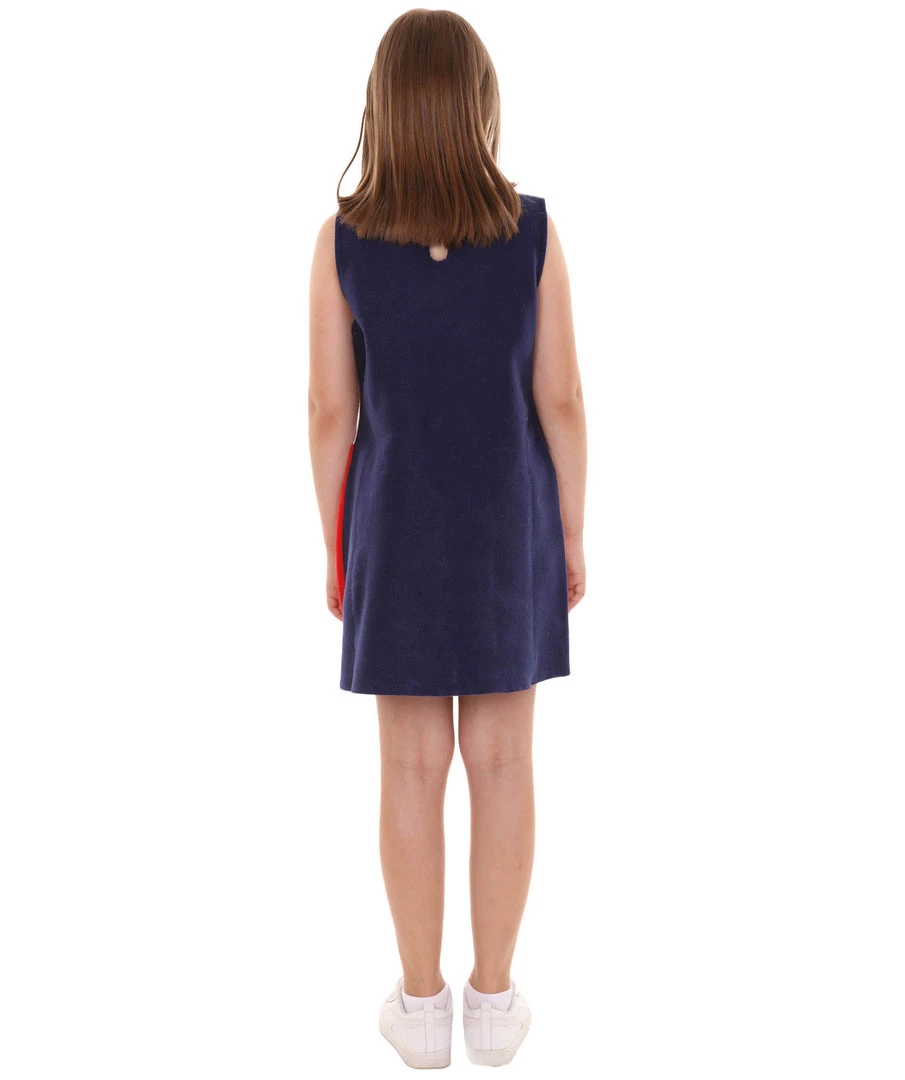 FLAGWIGS Kids Child's Girl Patriotic Celebratory French Flag Troll Dress Costume | Tricolor Cosplay Costume 4 FLAGWIGS Kids Child's Girl Patriotic Celebratory French Flag Troll Dress Costume | Tricolor Cosplay Costume