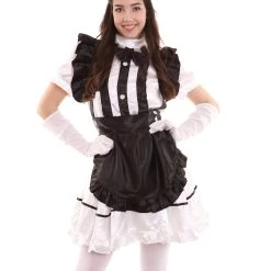 HPO Adult Women's Anime Cosplay French Maid Fancy Uniform Costume | Black Cosplay Costume 16 HPO Adult Women's Anime Cosplay French Maid Fancy Uniform Costume | Black Cosplay Costume