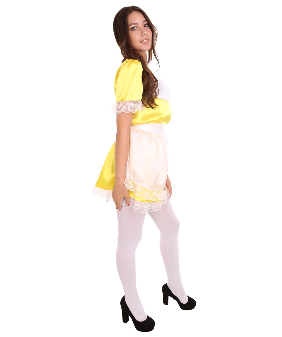 HPO Adult Women's Traditional Maid Uniform Costume | Yellow Cosplay Costume 6 HPO Adult Women's Traditional Maid Uniform Costume | Yellow Cosplay Costume