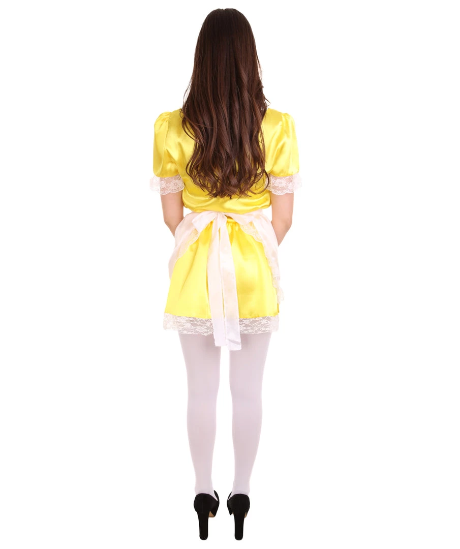 HPO Adult Women's Traditional Maid Uniform Costume | Yellow Cosplay Costume 5 HPO Adult Women's Traditional Maid Uniform Costume | Yellow Cosplay Costume