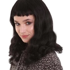 BC Bettie Rubble | Women's Black Color Wavy Shoulder Length Trendy Bettie Wig