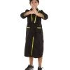 HPO Child's Costume For Karate Kid Cobra Kai Bathrobe | Black Cosplay Costume