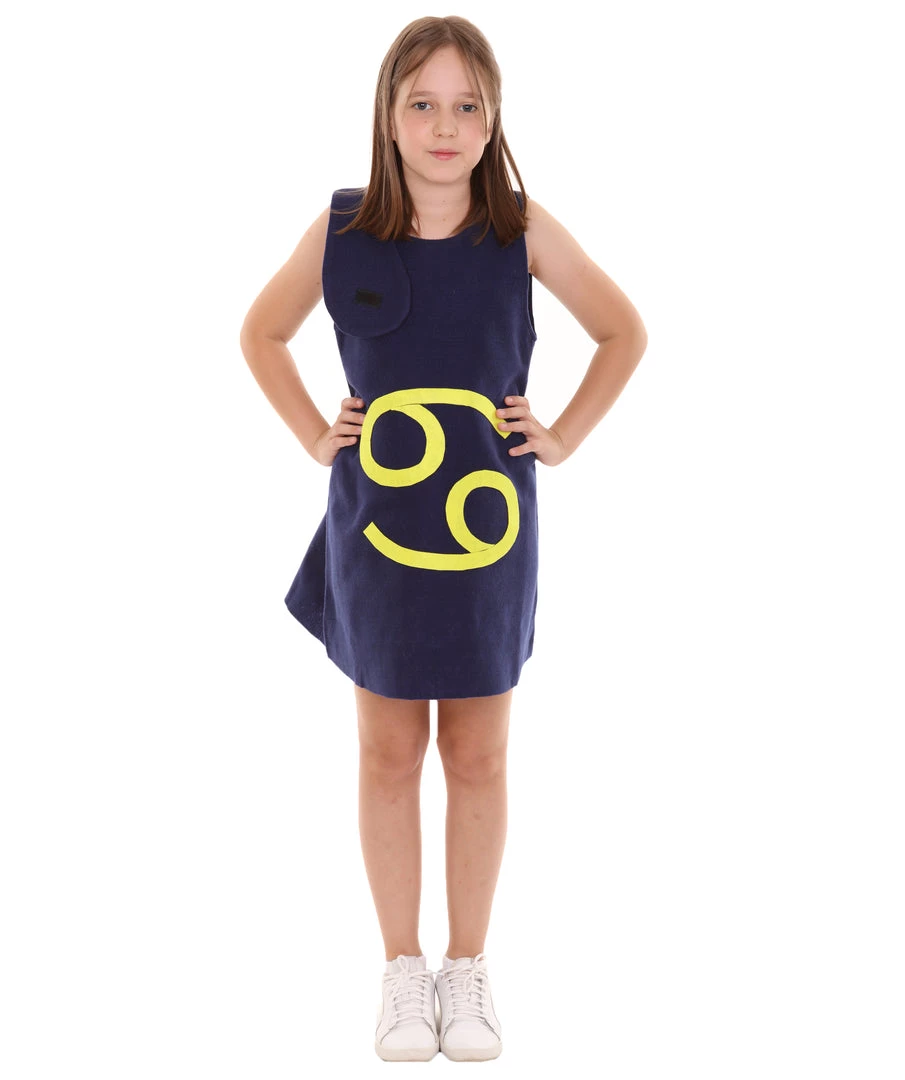 HPO Kids Child's Girl 12 Constellation Of Cancer Party Troll Dress Costume | Blue Halloween Costume 6 HPO Kids Child's Girl 12 Constellation Of Cancer Party Troll Dress Costume | Blue Halloween Costume