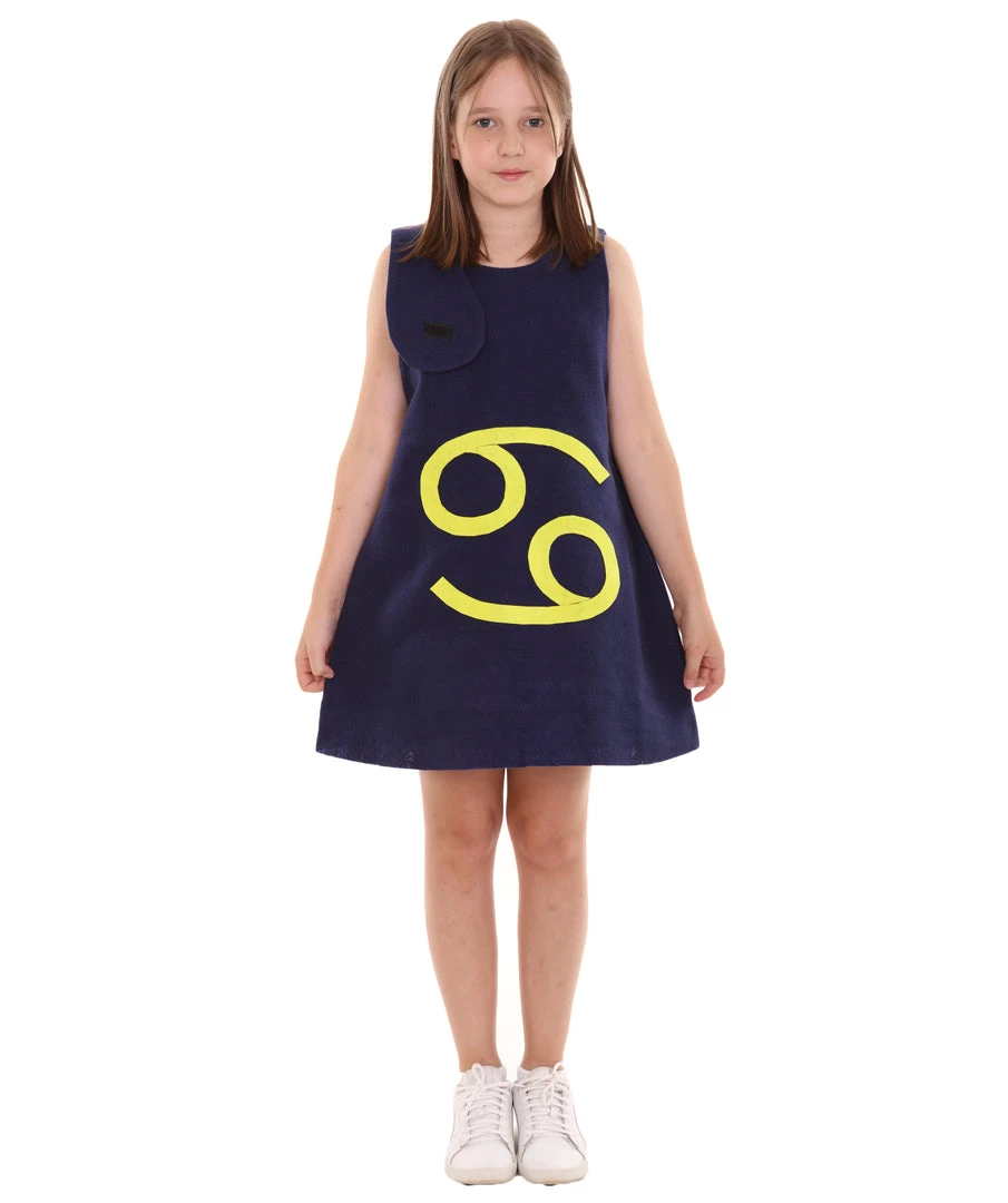 HPO Kids Child's Girl 12 Constellation Of Cancer Party Troll Dress Costume | Blue Halloween Costume 2 HPO Kids Child's Girl 12 Constellation Of Cancer Party Troll Dress Costume | Blue Halloween Costume
