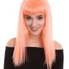 BC Dreamcicle | Women's Floresent Pink Color Straight Shoulder Length Trendy Dreamcicle Wig