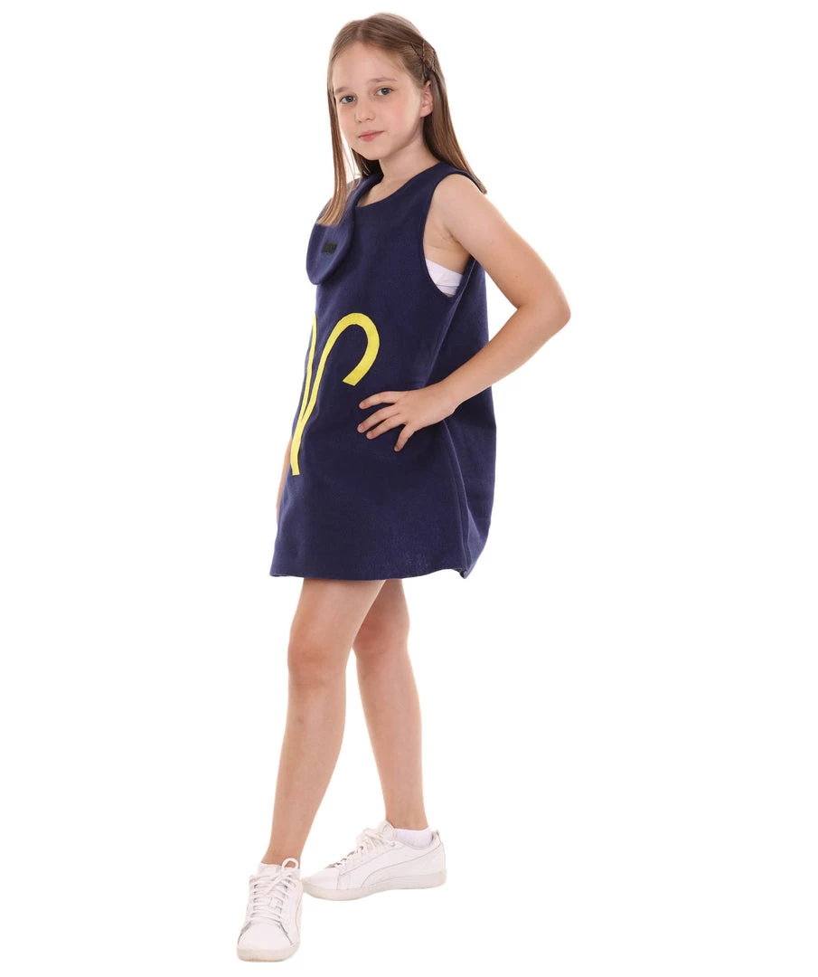 HPO Kids Child's Girl 12 Constellation Of Aries Party Troll Dress Costume | Blue Halloween Costume 3 HPO Kids Child's Girl 12 Constellation Of Aries Party Troll Dress Costume | Blue Halloween Costume