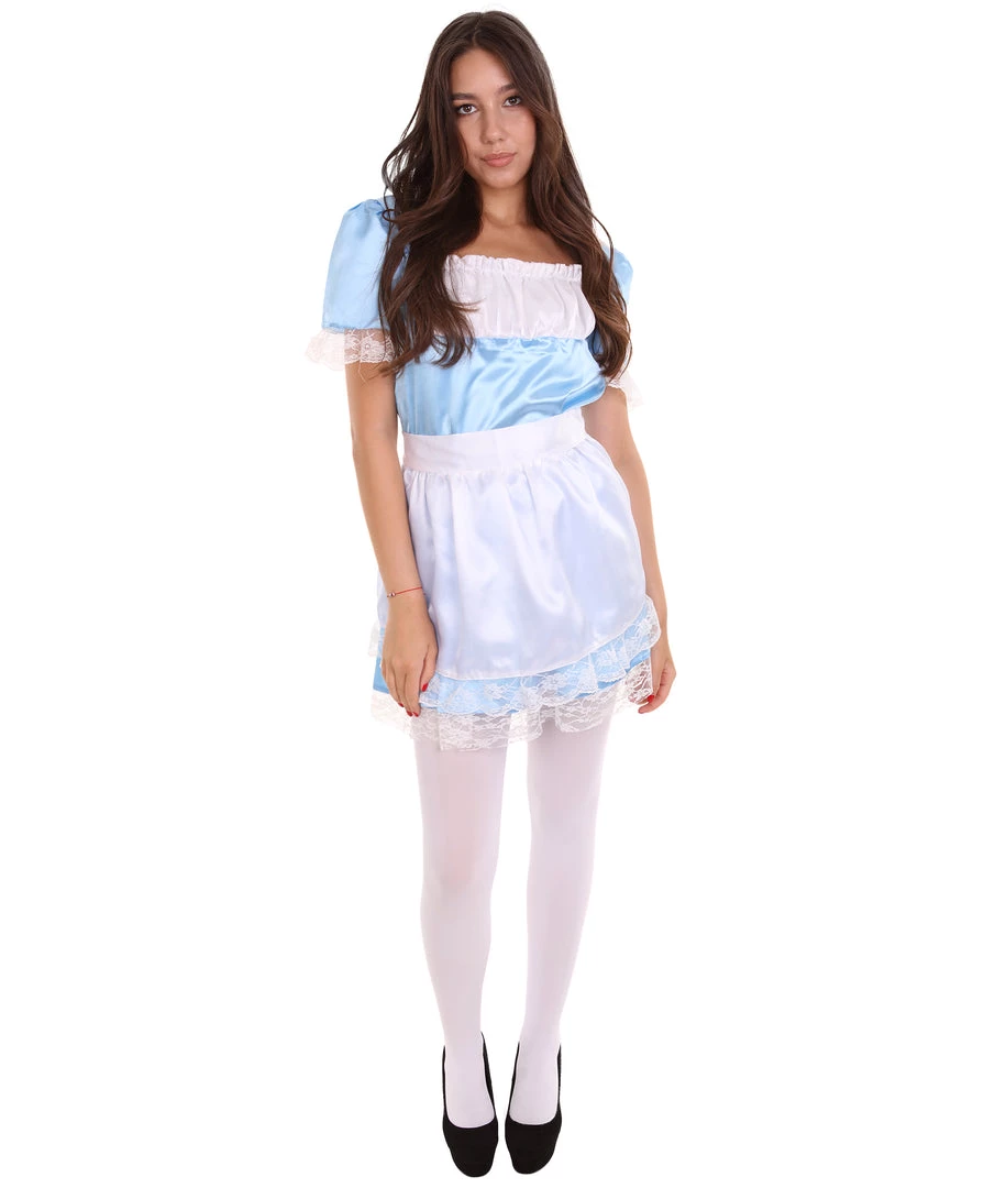 HPO Adult Women's Traditional Maid Uniform Costume | Medium Blue Cosplay Costume 1 HPO Adult Women's Traditional Maid Uniform Costume | Medium Blue Cosplay Costume