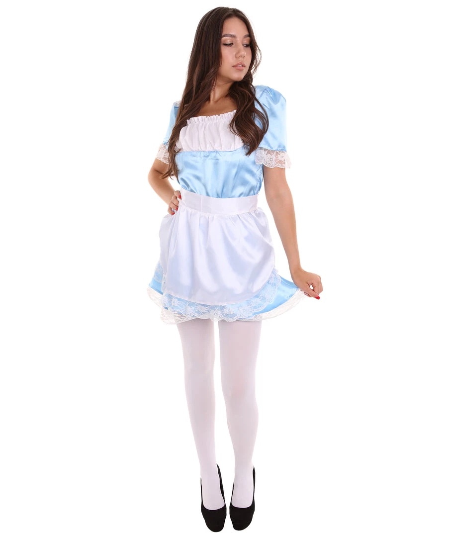 HPO Adult Women's Traditional Maid Uniform Costume | Medium Blue Cosplay Costume 6 HPO Adult Women's Traditional Maid Uniform Costume | Medium Blue Cosplay Costume