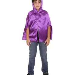 HPO Child's Reversible Hooded Short Cape Costume | Multiple Color Option Halloween Costume