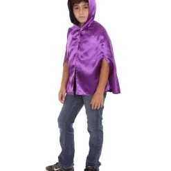HPO Child's Reversible Hooded Short Cape Costume | Multiple Color Option Halloween Costume