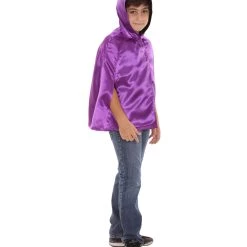 HPO Child's Reversible Hooded Short Cape Costume | Multiple Color Option Halloween Costume