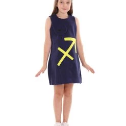HPO Child's Girl 12 Constellation Of Sagittarius Party Troll Dress Costume | Blue Halloween Costume Kids