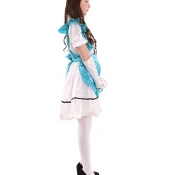HPO Adult Women's Anime Cosplay French Maid Fancy Uniform Costume | Aqua Blue Cosplay Costume