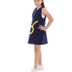 HPO Child's Girl 12 Constellation Of Taurus Party Troll Dress Costume |Blue Halloween Costume