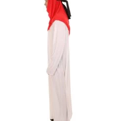 HPO Adult Men's Sheikh Arabian Costume | White & Red Cosplay Costume