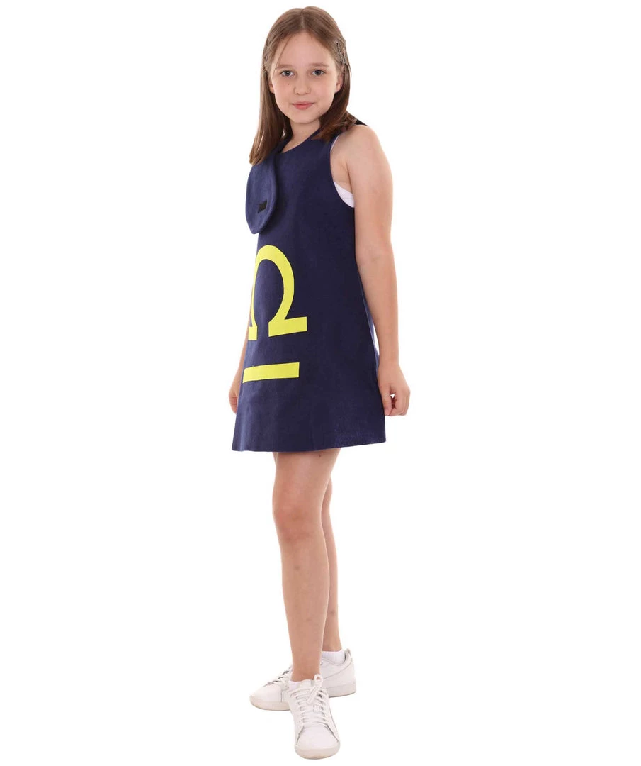 HPO Child's Girl 12 Constellation Of Libra Party Troll Dress Costume | Blue Halloween Costume Kids 6 HPO Child's Girl 12 Constellation Of Libra Party Troll Dress Costume | Blue Halloween Costume Kids