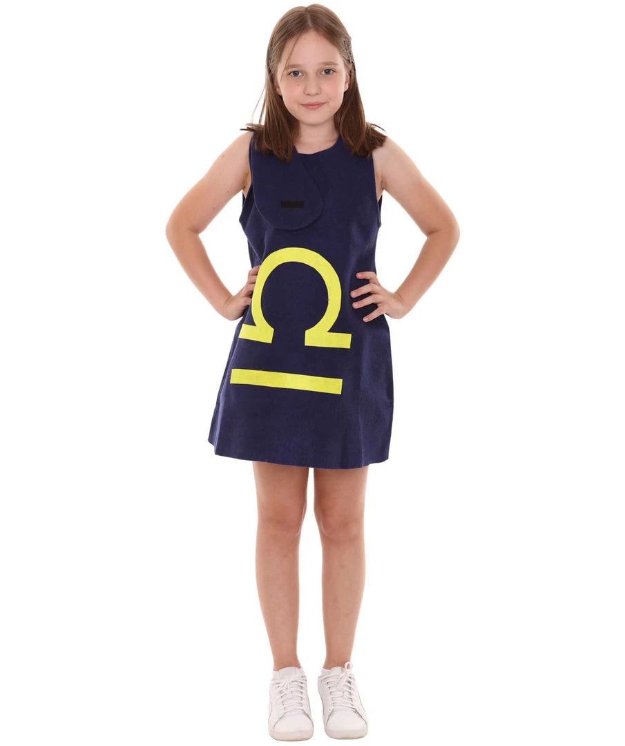 HPO Child's Girl 12 Constellation Of Libra Party Troll Dress Costume | Blue Halloween Costume Kids 1 HPO Child's Girl 12 Constellation Of Libra Party Troll Dress Costume | Blue Halloween Costume Kids