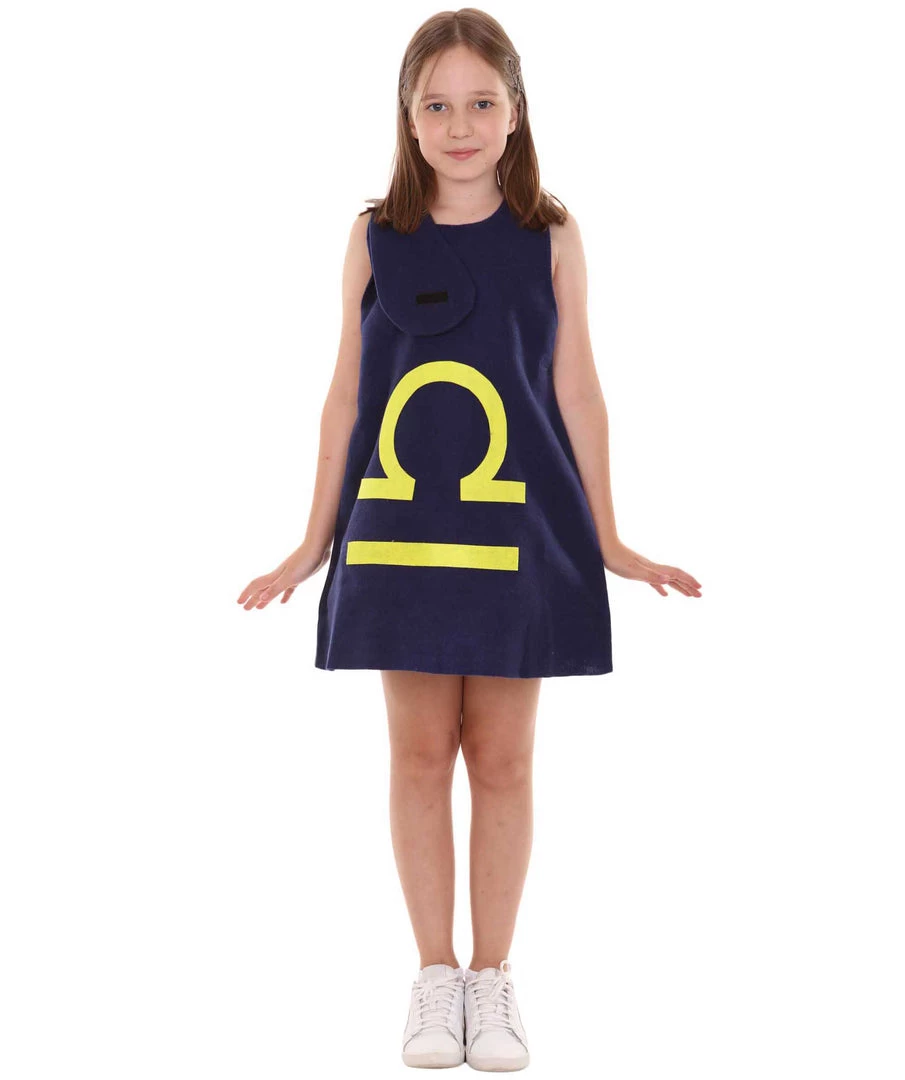 HPO Child's Girl 12 Constellation Of Libra Party Troll Dress Costume | Blue Halloween Costume Kids 2 HPO Child's Girl 12 Constellation Of Libra Party Troll Dress Costume | Blue Halloween Costume Kids