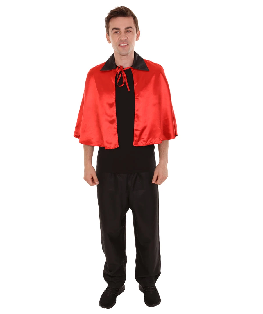HPO Adult Men's Vampire Cape Costume | Red & Black Halloween Costume 2 HPO Adult Men's Vampire Cape Costume | Red & Black Halloween Costume