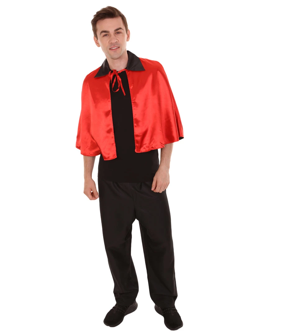 HPO Adult Men's Vampire Cape Costume | Red & Black Halloween Costume 1 HPO Adult Men's Vampire Cape Costume | Red & Black Halloween Costume