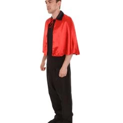 HPO Adult Men's Vampire Cape Costume | Red & Black Halloween Costume 7 HPO Adult Men's Vampire Cape Costume | Red & Black Halloween Costume